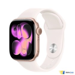 Apple Watch Series 11 GPS Rose Gold Aluminum Case with Light Blush Sport Band - Изображение
