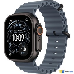 Apple Watch Ultra 3 GPS + Cellular 49mm Black Titanium Case with Anchor Blue Ocean Band - Изображение
