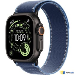 Apple Watch Ultra 3 GPS + Cellular 49mm Black Titanium Case with Blue/Bright Blue Trail Loop - Изображение