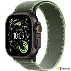 Apple Watch Ultra 3 GPS + Cellular 49mm Black Titanium Case with Green/Neon Trail Loop - Изображение