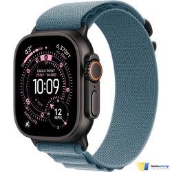 Apple Watch Ultra 3 GPS + Cellular 49mm Black Titanium Case with Light Blue Alpine Loop - Изображение