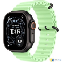 Apple Watch Ultra 3 GPS + Cellular 49mm Black Titanium Case with Neon Green Ocean Band - Изображение