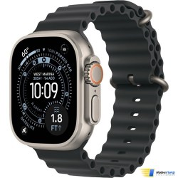 Apple Watch Ultra 3 GPS + Cellular 49mm Natural Titanium Case with Black Ocean Band - Изображение